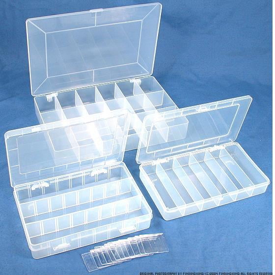 FindingKing - 3 Bead Gemstone Storage Box Plastic Organizer Trays