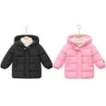 thumbnail image 4 of LYMAYTER Boys Girls Jacket for Kids Toddler Solid Color Warm Outerwear Teen Medium-Length Casual Coats 3-10+ Years, 4 of 8