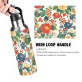 thumbnail image 4 of Yayeee 20oz Insulated Water Bottle Double Wall Stainless Steel with Flip Straw Lid, Colorful Flowers Pattern, 4 of 7