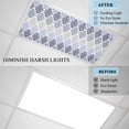 thumbnail image 4 of 4 Pack Vintage Floral Fluorescent Light Covers for Ceiling Lights Blue Gray Flower Pattern Country Gradient Magnetic Ceiling Light Covers Overhead Light Filters for Office Classroom Home, 4 of 9