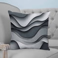 thumbnail image 4 of 26x26 Pillow Covers Set of 2, Black Gray Ombre Throw Pillow Covers Decorative Couch Cushion Case, Modern Abstract Moire Art Geometric Microfiber Square Pillowcases for Bedroom Car Living Room, 4 of 7