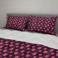 thumbnail image 2 of Fruit Comforter & Sham Bedding Set, Digitally Generated Sliced Pomegranates with Leaves Polka Dots, 3 pcs Duvet Set Microfiber Filling Quilt, 5 Sizes, Charcoal Grey Dark Pink, by Ambesonne, 2 of 4