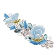 thumbnail image 1 of Accesorios para el cabello para mujer, joyería con diseño de flores y diamantes de imitación (130 azul), 1 of 2