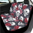 thumbnail image 3 of Yuyamidu Skull Rose 14 Pack Car Seat Covers Full Set with Steering Wheel Cover Arm Rest Cover Car Head Rest Protector Auto Seat Belt Cover Easy to Install Universal Fit for Vehicles,Cars,Suvs, 3 of 7
