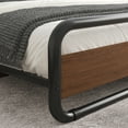 thumbnail image 5 of Merrland King Bed Frame with Headboard and Footboard, Heavy Duty Metal Platform Bed, No Box Spring Required, Brown, 5 of 9
