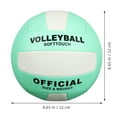 thumbnail image 2 of HOOWIFFY 2 Pcs Volleyball de Sport Intérieur Doux pour Entraînement et Compétitions Vert Clair, 2 of 7