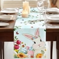 thumbnail image 3 of Table Runners 90 Inches Long Dress Scarves, Easter Farmhouse Coffee/Dining/Kitchen Table Runner for Living Room, Spring Watercolor Bunny Eggs Tulip Flower Plant 13x90 Inch, 3 of 9