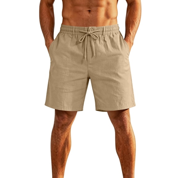 Mens Shorts Casual Drawstring Waist Lightweight Summer Hiking Outdoor Beach Shorts with Pockets