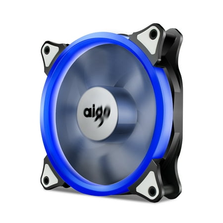 Aigo Halo Blue LED 120mm 12cm PC Computer Case Cooling Neon Fan Mod 4 Pin/3 Pin CPU Coolers and (Best 120mm Radiator Fan)
