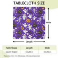 thumbnail image 2 of Halloween Cute Ghosts and Skeletons Square Fitted Tablecloth with Elastic Edge,Square Table Cover,Washable Elastic Table Cover for Home Kitchen Party Decor 34"x34", 2 of 6