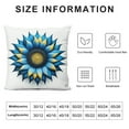 thumbnail image 5 of COMIO Teal Sunflower Home Decor | Throw Pillows | Pillowcase Cover | Pillow Insert | Spring Summer Fall Winter Decoration | Reusable Interchangeable Bedroom Living Room Accents |, 5 of 5