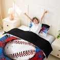 thumbnail image 3 of Erosebridal Baseball Sport Games Twin Bedding,Watercolor Splatter Ink Duvet Cover Set For Boys Teens 2 Pieces,No Comforter,Reversible, 3 of 6