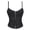 Black, variant on Vintage Floral Lace Corset, Women's Strapless Underbust Waist Cincher with Front Zipper & Steel Boning, Halloween Costume Layering & Shapewear, 1 PC White S