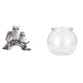 thumbnail image 1 of Figuras de búho,Figuras de búho,animales artificiales,artesanías,decoración del hogar,Figura en miniatura de búho moderna para dormitorio,Acuario de escritorio,Pecera pequeña, 1 of 8