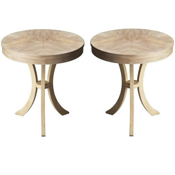 Home Square 26"H Side Table in Driftwood - Set of 2