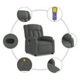 thumbnail image 6 of vidaXL Massage Recliner Chair Dark Grey Fabric, 6 of 6