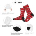 thumbnail image 4 of Pofeuu Bulldog Red Print Crew Socks, Adult Running Hiking Socks for Youth and Adult, 4 of 7