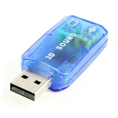 Unique Bargains USB 2.0 Virtual 5.1 Track 3D Sound Card Mic Headphone Audio Adapter (Best 5.1 3d Receiver)