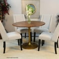 thumbnail image 2 of Bowery Hill Wood Top 40" Round Dining Table in Elm and Antique Gold, 2 of 4