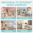 thumbnail image 3 of Kids Toy Storage Organizer with 12 Toy Bins and 4 Book Shelves, 3 of 7