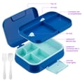 thumbnail image 3 of Mimifly Lonchera Bento para Niños a Prueba de Fugas con 5 Compartimentos, Contenedor de Alimentos Portátil con Utensilios, Apto para Microondas y Lavavajillas, Rosa Roja, 3 of 6