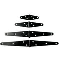 thumbnail image 4 of Black Shed Door Gate Hinges with Screws Decorative Strap Hinge for Wood Gate, 4 of 12