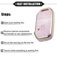 thumbnail image 7 of Unique Bargains Key Fob Cover Compatible for Kia Soul 2020-2022, Durable TPU Remote Keyless Smart Key Fob Case Protection Shell Pink, 7 of 7