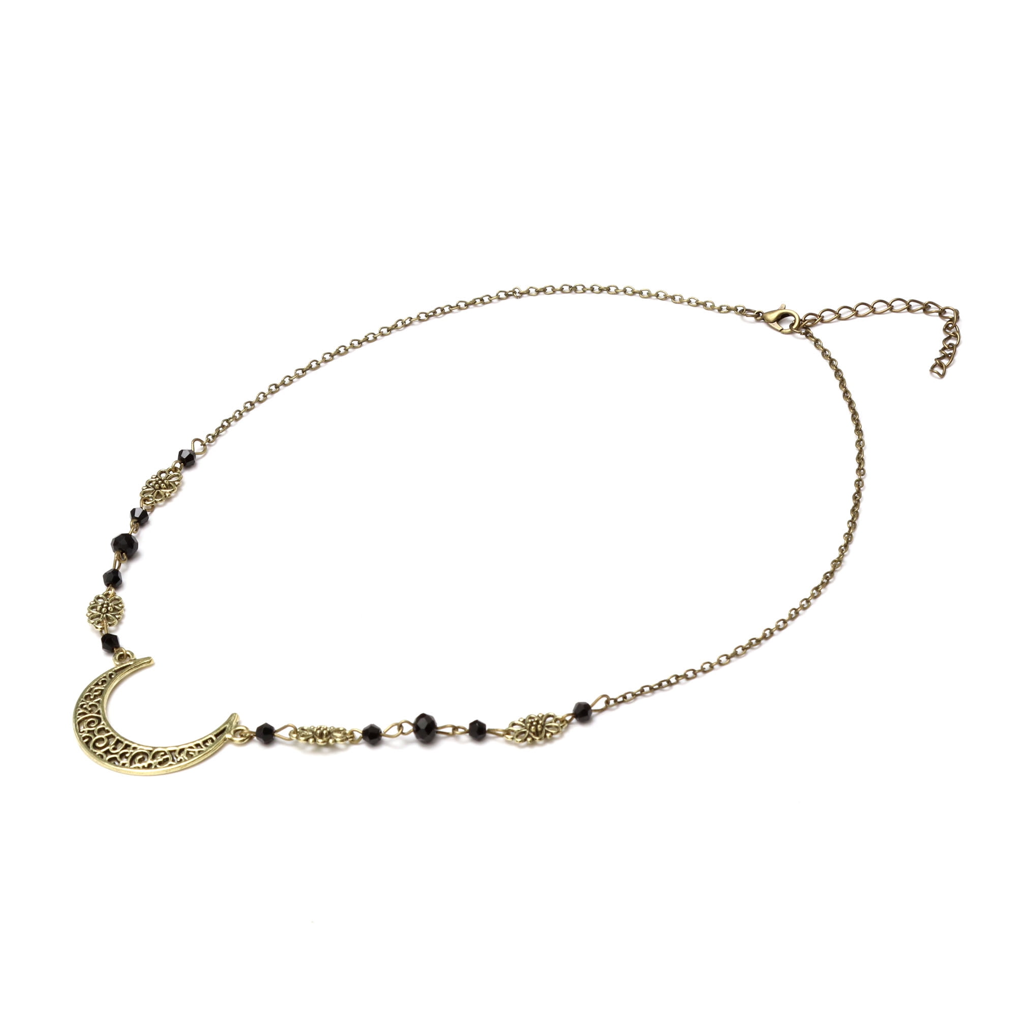 Unique Bargains Headpiece Bohemia Moon Head Chain Bronze Tone 1 Pc