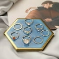 thumbnail image 4 of RSAMD 8pcs/set Vintage Colorful Stone Geometry Rings Knuckle Finger Ring Set Je!JO-Gold, 4 of 9