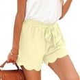 thumbnail image 4 of Sngxgn Women Casual High Waisted Casual Shorts Frayed Raw Hem Ripped Casual Shorts(Beige,L), 4 of 9