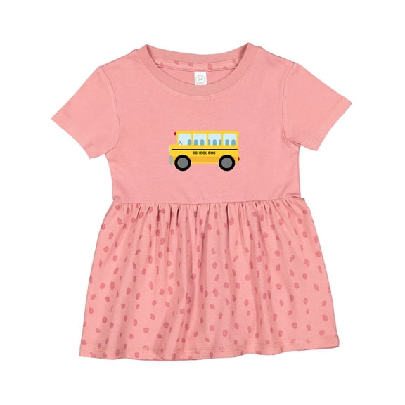 Inktastic School Bus Girls Baby Dress