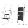 thumbnail image 2 of 3-Step Folding Ladder, 330lbs Sturdy Steel Step Stool with Comfy Grip Handle and Anti-Slip Feet, 2 of 6