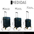 thumbnail image 2 of Set 3 Maletas De Viaje Jony Rigidas 25 Kg 15 Kg 10 Kg Candado Numerico Ruedas 360, 2 of 5