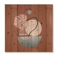 thumbnail image 3 of Designart 'Abstract Geometry Shapes and Tropical Palm Leaf IV' Modern Print on Natural Pine Wood, 3 of 5