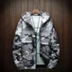 thumbnail image 5 of Chaqueta de plumón acolchada para hombre, parkas cortas, abrigos acolchados para hombre, camuflaje, cremallera, juvenil, ropa informal de invierno pesada, ropa de lujo coreana 2024, 5 of 5