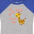 thumbnail image 4 of Inktastic My Great Uncle Loves Me- Cute Giraffe Boys or Girls Baby Bodysuit, 4 of 5