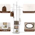 thumbnail image 3 of MYXSRI Perchero de Pie con Barra Vertical para Colgar Ropa, Colgador Giratorio Sencillo, Estante y 3 Barras Transversales. Ideal para Entradas, Oficinas y Dormitorios. 40 x 40 x 171 cm (Blanco), 3 of 7