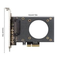 thumbnail image 1 of U.2 SFF-8639 To PCI-EX4 Expansion Card 4000Mb/s High Speed PCIe X4/X8/X16 Slot PCI-E Adapter Card Support U2 NVME SSD GEN4 1pc, 1 of 6