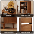 thumbnail image 6 of PULUOMIS Record Player Stand with Vinyl Storage, Flip Top Media Cabinet, Audio-Video Stereo Cabinet，Mid-Century Turntable Table with Open Storage for Living Room, Bedroom, Walnut, 6 of 10