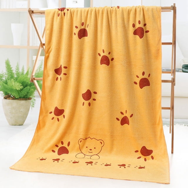 Toalla de baño de microfibra absorbente con estampado de cabeza de conejo de dibujos animados, toalla de playa para adultos, suave y sin pelusa