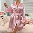 thumbnail image 5 of Bovxnpu Robes for Women, Silk Robes for Women Satin Bride Bridesmaid Wedding Party Robes Lightweight Sleepwear, 5 of 7