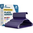 thumbnail image 1 of Perchas de ropa Lifemaster de plástico pesado, color morado, 20 unidades, 1 of 7