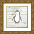 thumbnail image 1 of Robinson, Tamara 12x12 Gold Ornate Wood Framed with Double Matting Museum Art Print Titled - Watercolor Penguin, 1 of 4
