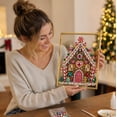 thumbnail image 4 of DIY Jeweled Christmas Tree Art Kit,Sparkling Gem and Pearl Painting Craft with Floating Display Frame,Creative Christmas Decor Kit for Adults,Handmade Holiday Gift for Craft Lovers (A5), 4 of 6