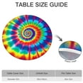 thumbnail image 6 of Colorful Tie Dye Star Mandala Pattern Round Fitted Tablecloth with Elastic Edge,Dining Table Cover Waterproof,Outdoor Round Tablecloth for Camping,Dining,Indoor and Outdoor, 6 of 7