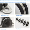 thumbnail image 5 of 10pcs 120mm 2 Hole U-Tube Strap Clamp, 304 Stainless Steel with EPDM Rubber Lined Clip, Double-Layer Gaskets Rubber Cushioned Insulated Clamp for Tube, Pipe or Wire Cord Installation, 5 of 5