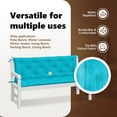 thumbnail image 4 of vidaXL Indoor/Outdoor Bench Cushions 2 pcs, Water-Repellent, Turquoise 59.1"x19.7"x2.8", 4 of 8