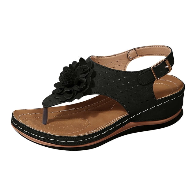 DAFEI Beach Sandles Ergonomic Design Wedge Toe Sandals Mitigate Foot Fatigue Comfortable and Functional Shoes