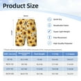 thumbnail image 4 of Cauagu Brown Leaf Pattern Sunflower Print Swim Trunks for Men,Youth Boys Swim Shorts Compression Liner Beach Shorts Boys' Swimming Shorts 7-20 Years Bathing Suit-Small, 4 of 7