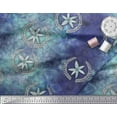 thumbnail image 2 of Soimoi Silk Fabric Leaves,Floral & Galaxy Texture Print Fabric by The Yard 42 Inch Wide, 2 of 3